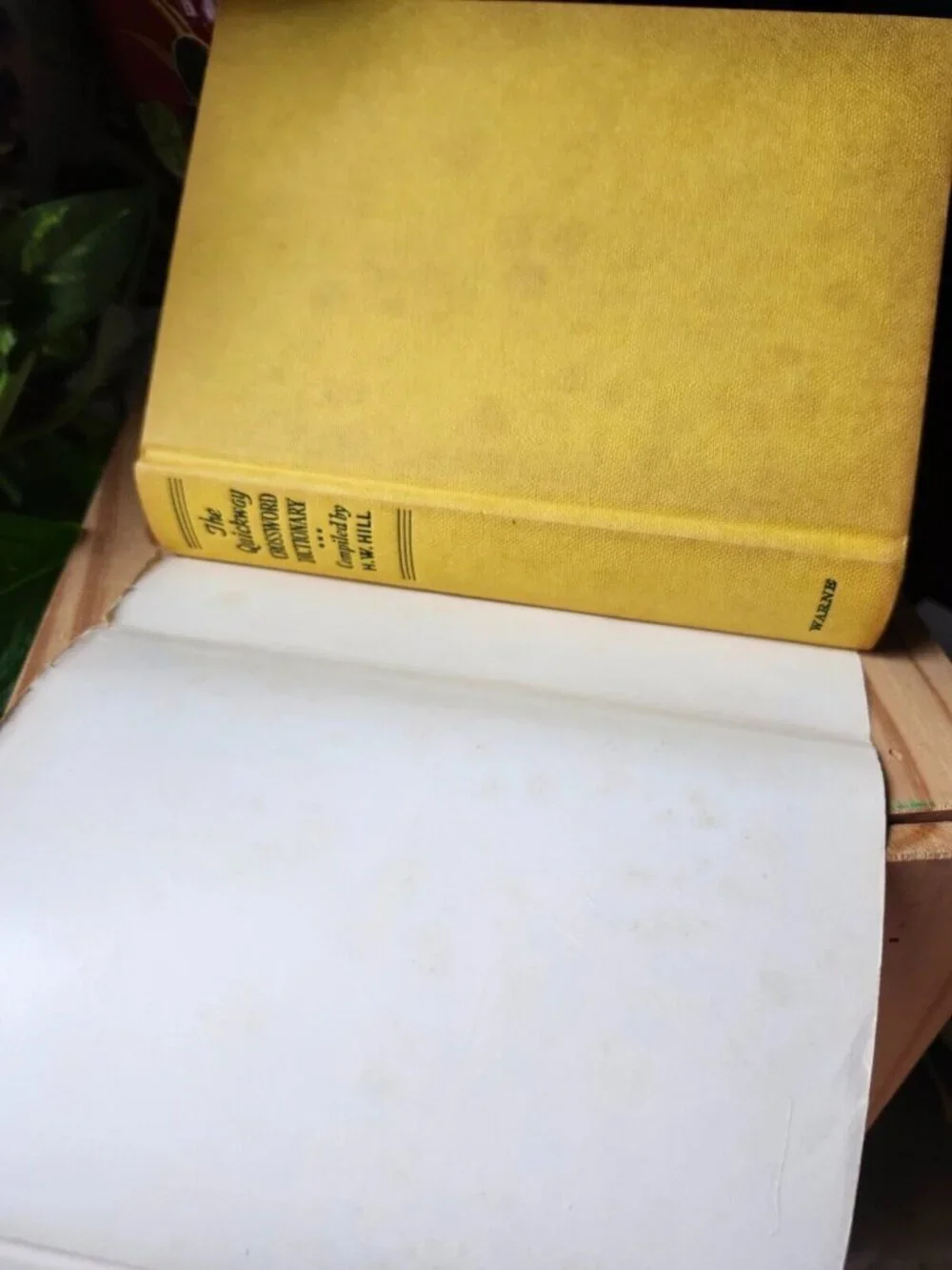 1974 Quickway Crossword Dictionary by H.W. Hill Vintage Hardcover w/ Dust Jacket